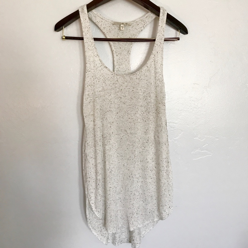 Express One Love White Speckled Tank Small